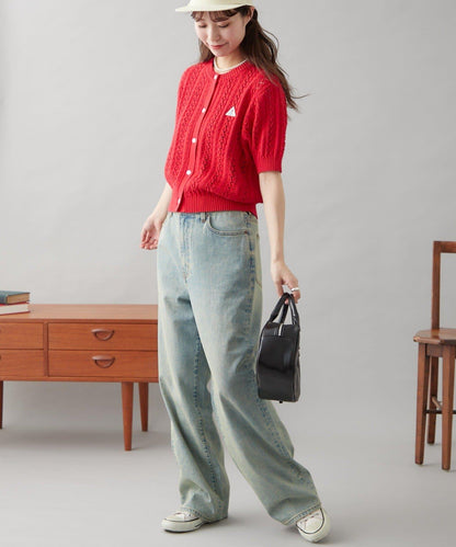 【GEVACO】透孔編織短袖開衫