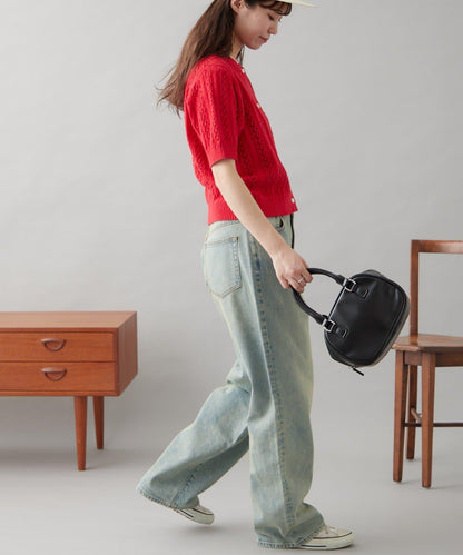 【GEVACO】透孔編織短袖開衫