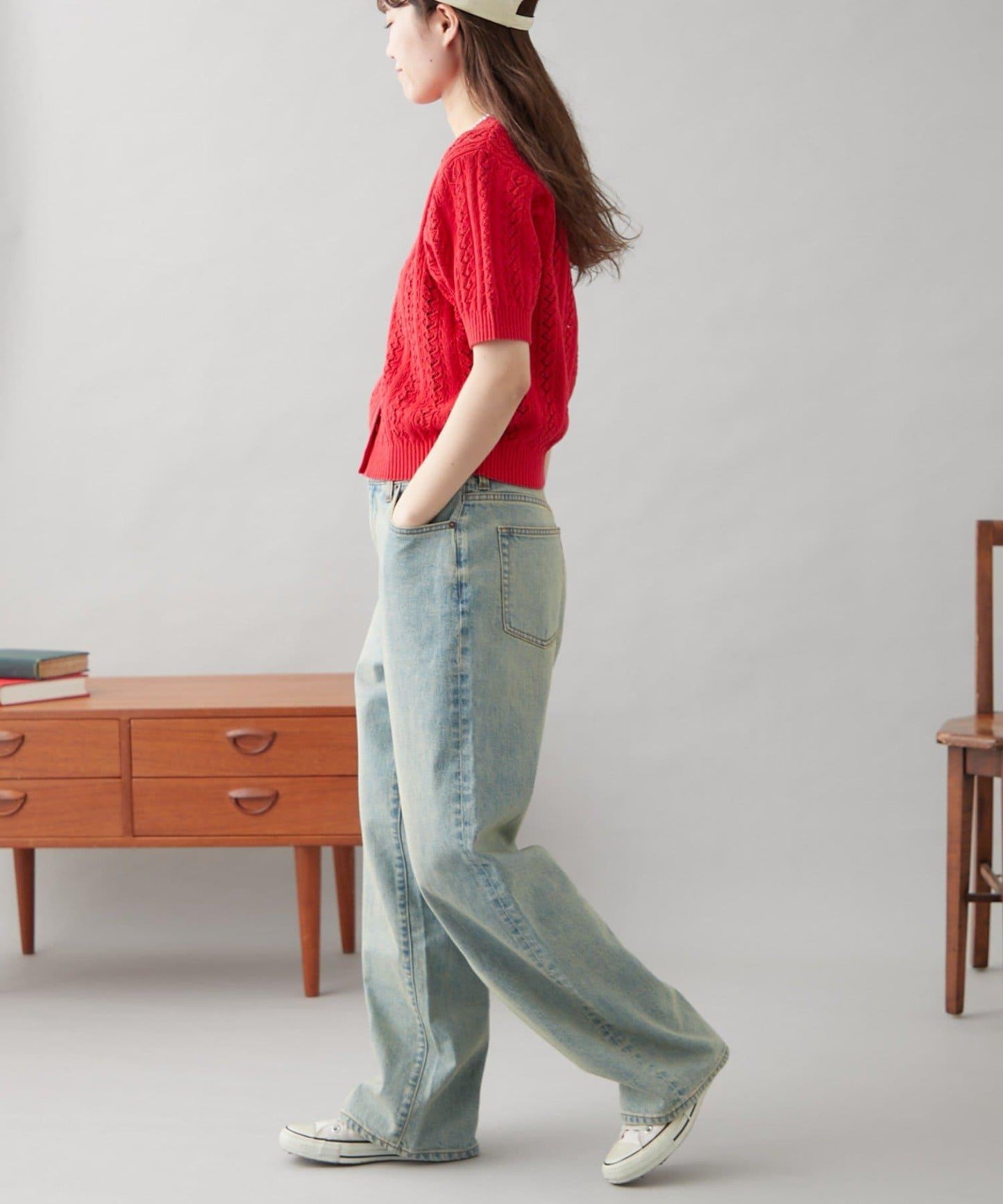 【GEVACO】透孔編織短袖開衫