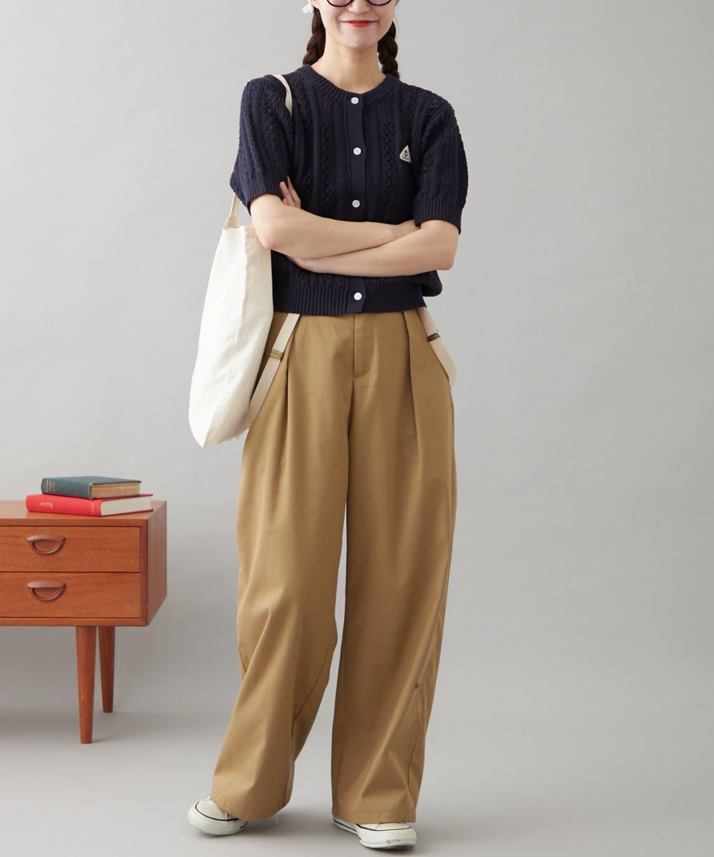 【GEVACO】透孔編織短袖開衫