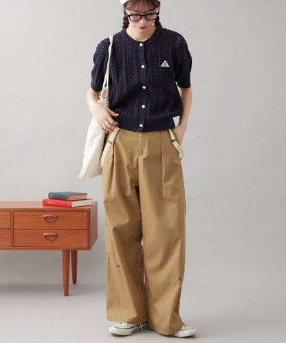 【GEVACO】透孔編織短袖開衫