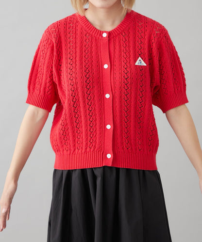 【GEVACO】透孔編織短袖開衫