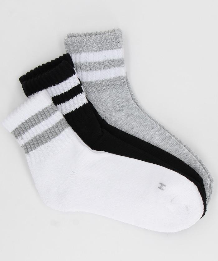 沉重色調 2根線 四分之一襪子(25.0-27.0cm適用)