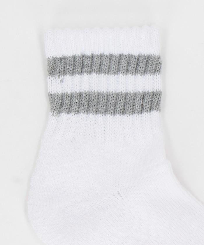 沉重色調 2根線 四分之一襪子(25.0-27.0cm適用)