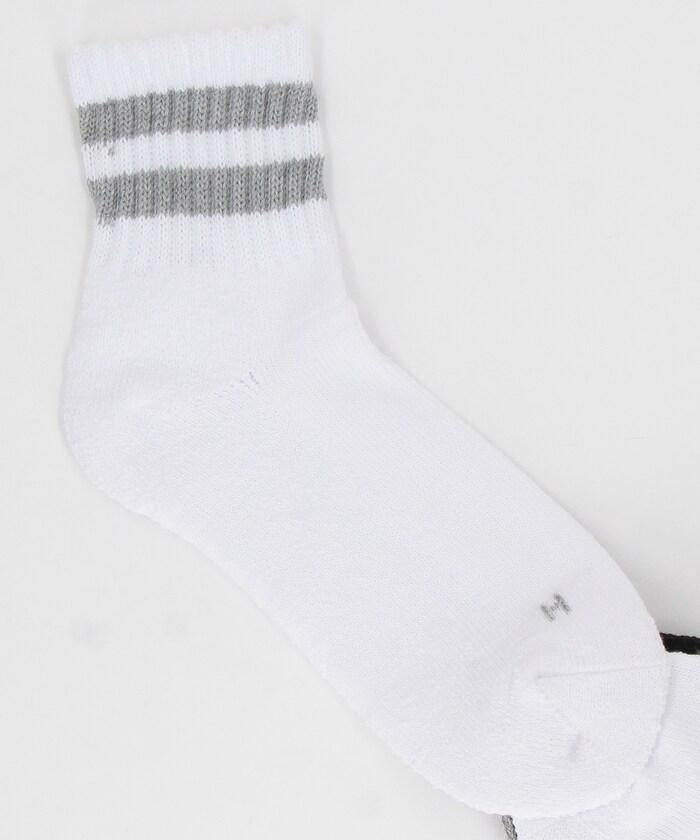 沉重色調 2根線 四分之一襪子(25.0-27.0cm適用)