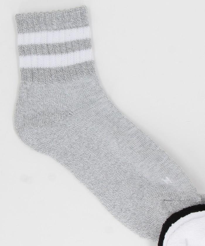 沉重色調 2根線 四分之一襪子(25.0-27.0cm適用)