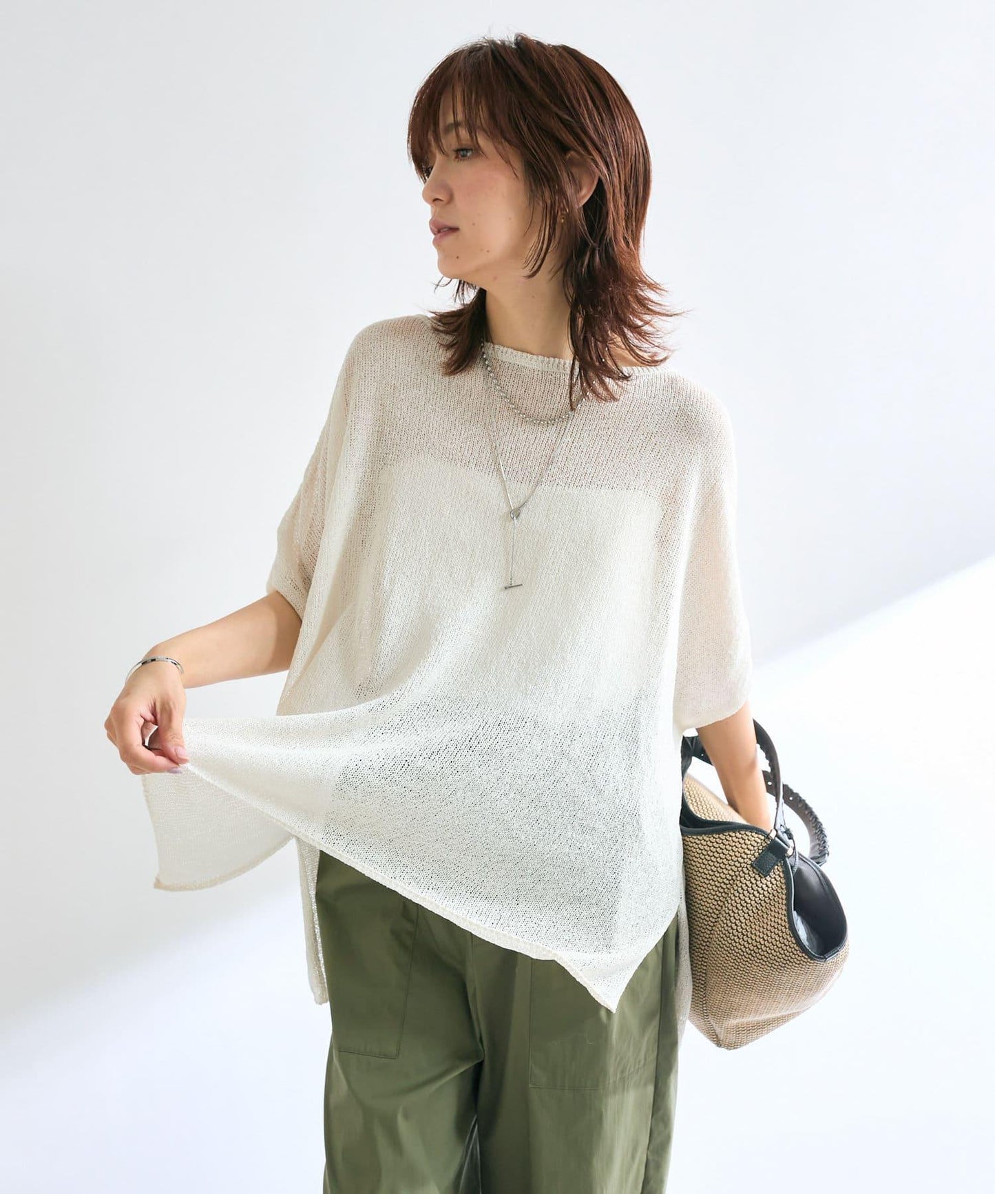 【清爽易穿】紙質雨披針織衫