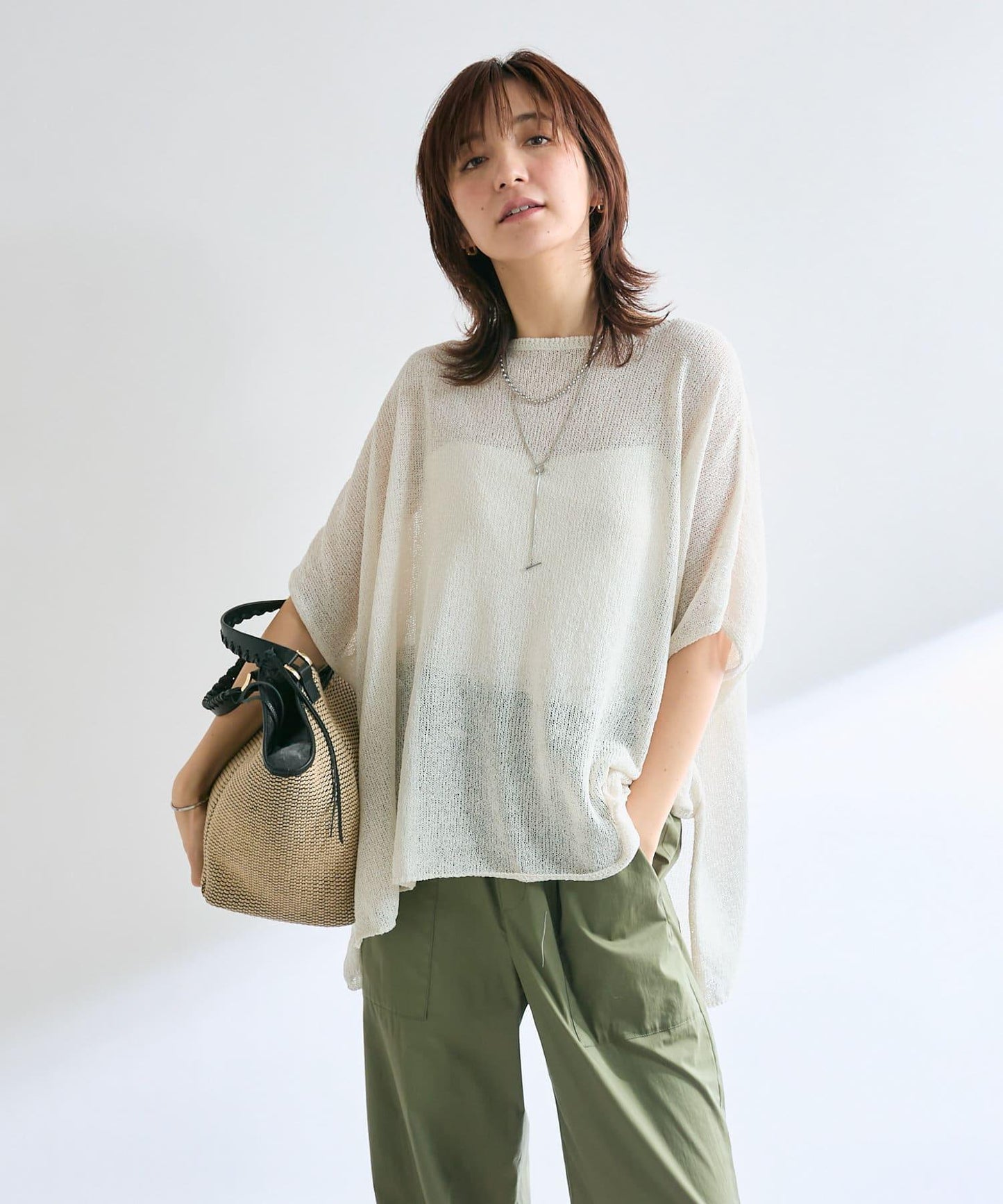 【清爽易穿】紙質雨披針織衫