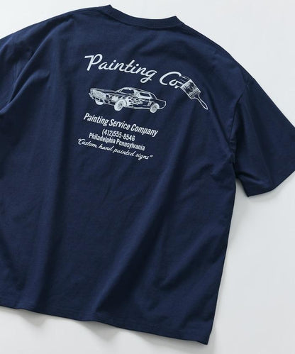 大尺寸後背印花圓領T恤 / Painting Co.