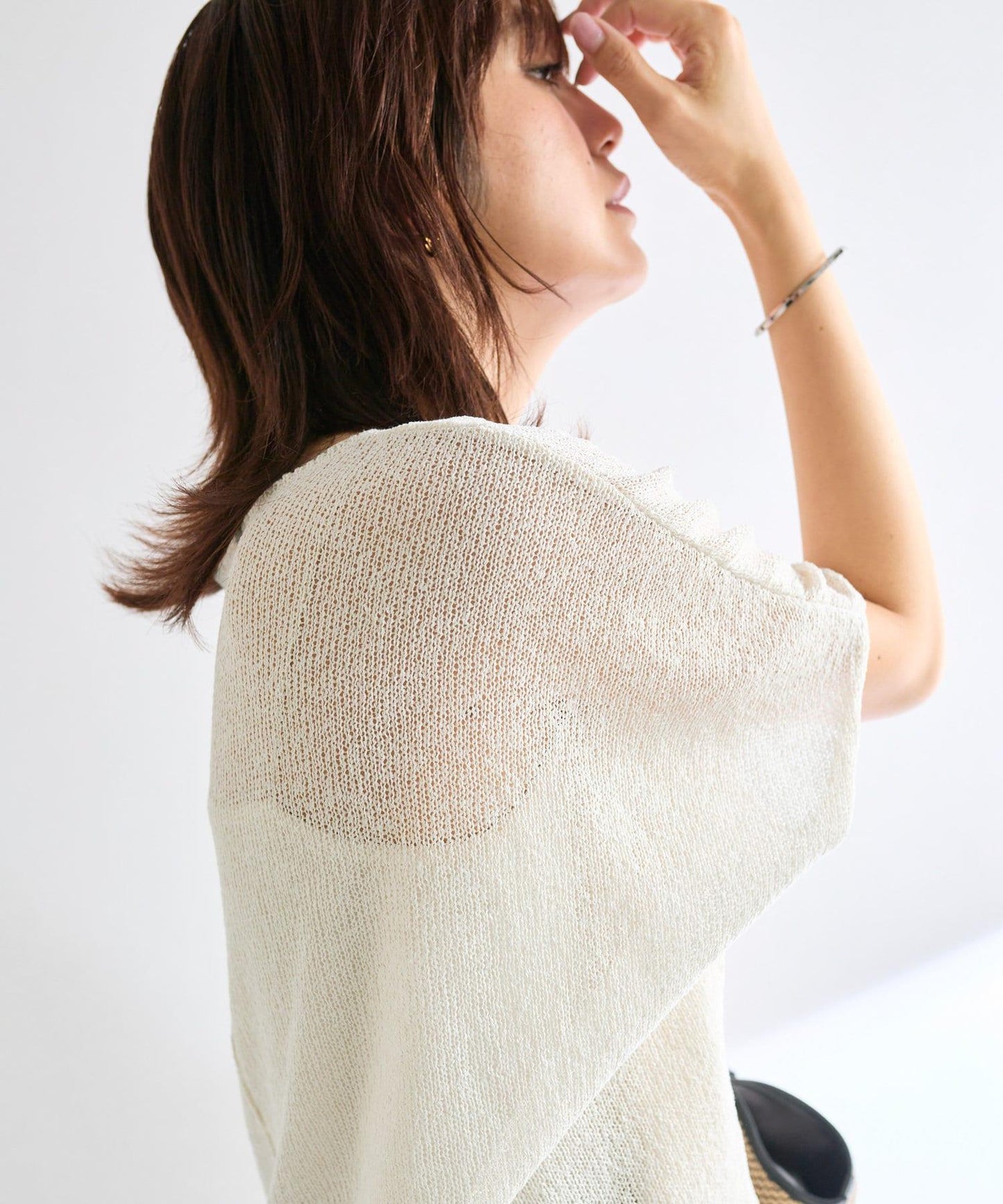 【清爽易穿】紙質雨披針織衫