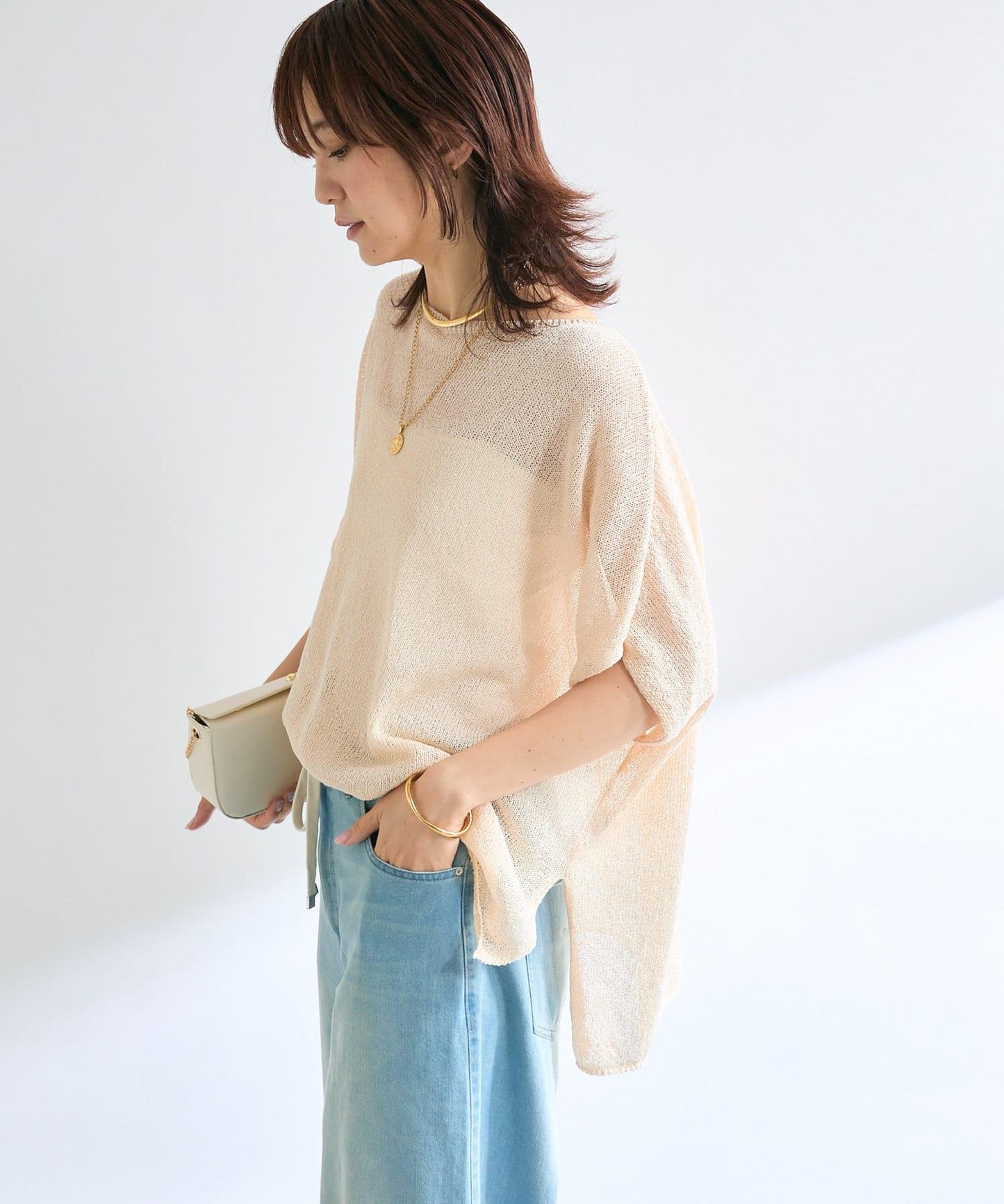 【清爽易穿】紙質雨披針織衫