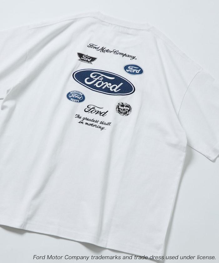 聯名 Ford 後背標誌刺繡印花T恤
