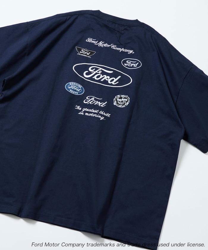 聯名 Ford 後背標誌刺繡印花T恤