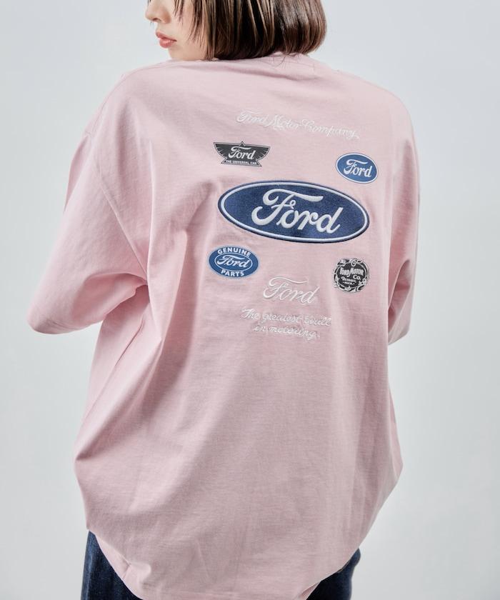 聯名 Ford 後背標誌刺繡印花T恤