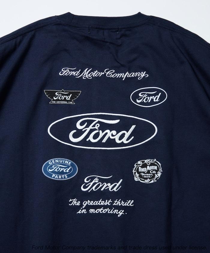 聯名 Ford 後背標誌刺繡印花T恤