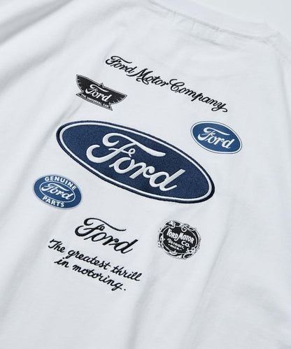 聯名 Ford 後背標誌刺繡印花T恤