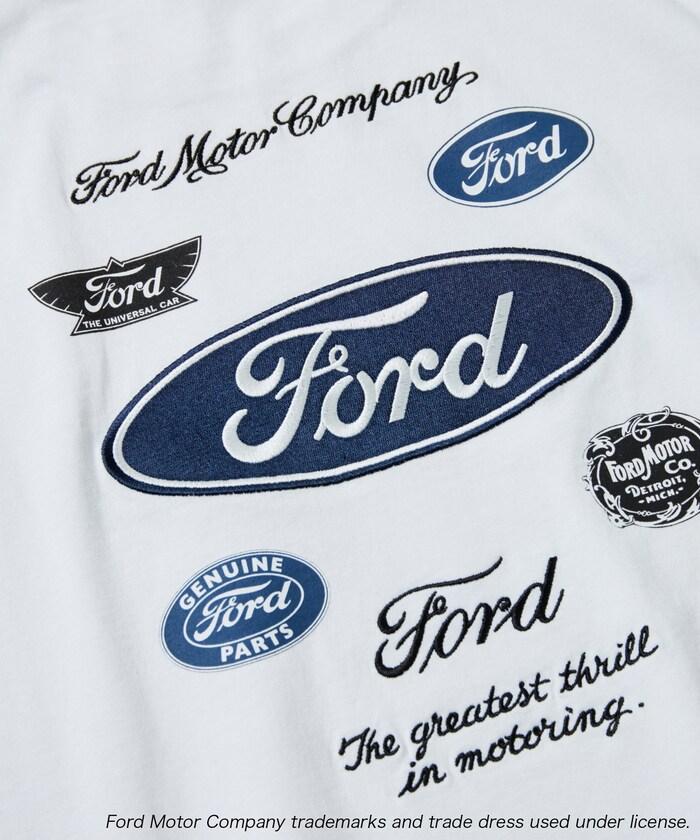 聯名 Ford 後背標誌刺繡印花T恤