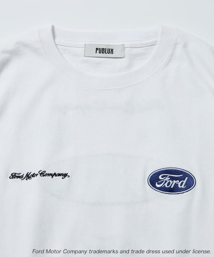 聯名 Ford 後背標誌刺繡印花T恤