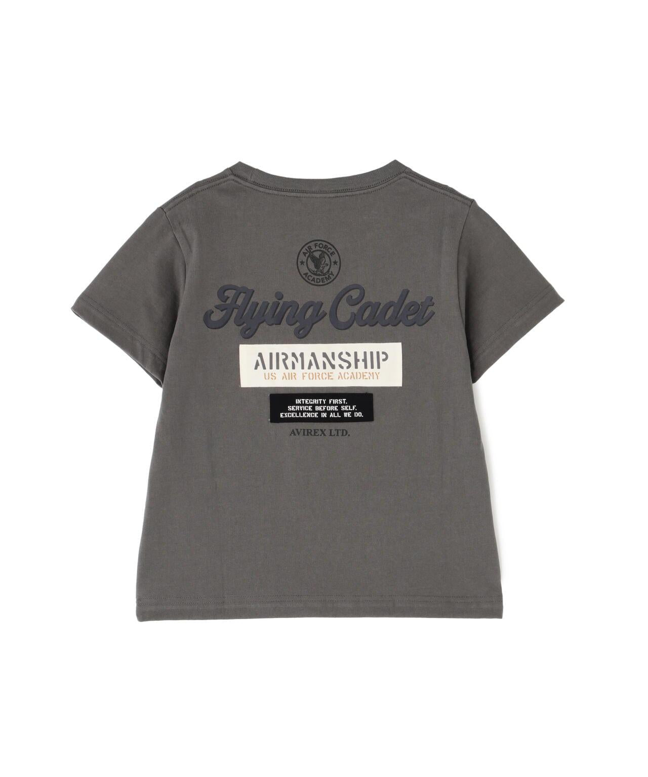 《KIDS / 兒童》CADET PATCH T-SHIRT / 軍校徽章 短袖T恤 / AVIREX / 阿維雷克斯