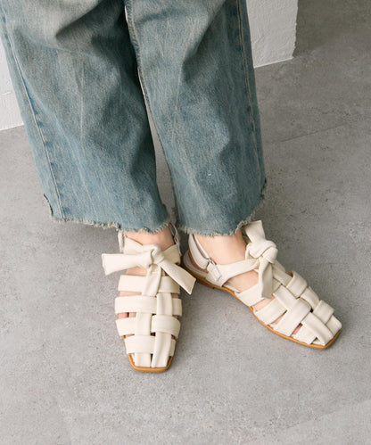 "S・M・L尺碼展開" 蝴蝶結涼鞋【SUM1 STYLE(斯密風格)】