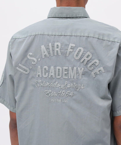 褪色工裝襯衫 "USAFA" / 褪色 短袖工裝襯衫 / AVIREX / 阿維雷克斯