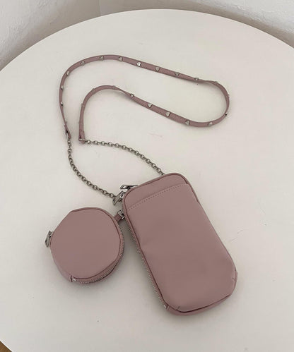 帶小包心形裝飾手機挎包