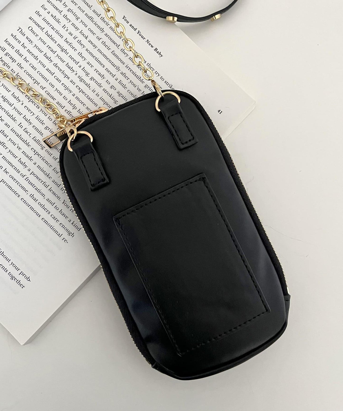 帶小包心形裝飾手機挎包