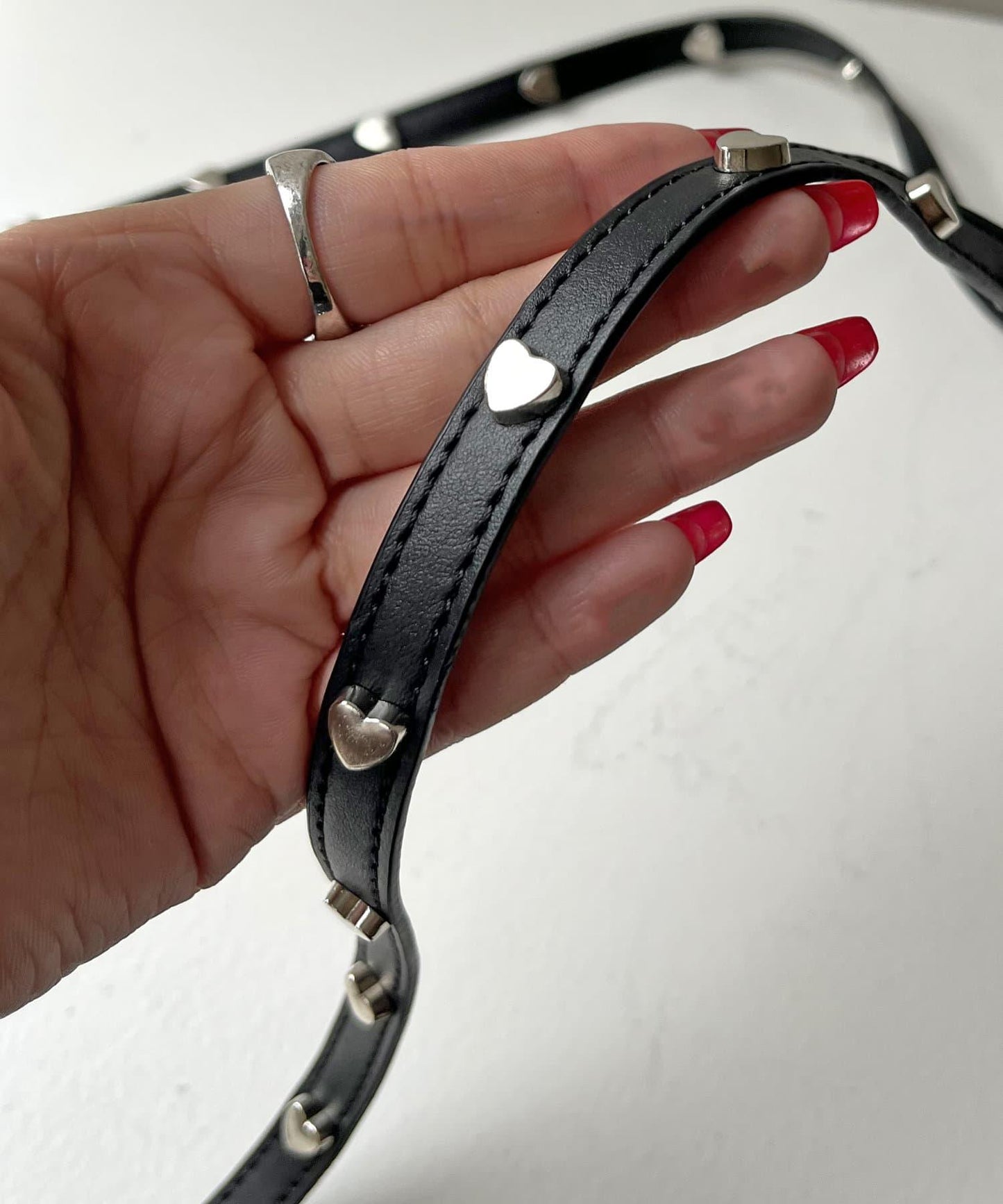 帶小包心形裝飾手機挎包