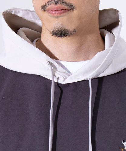 【GLOSTER】法國鬥牛犬刺繡 紙箱雙色帽T恤 連帽衫