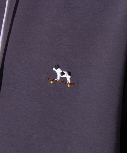 【GLOSTER】法國鬥牛犬刺繡 紙箱雙色帽T恤 連帽衫