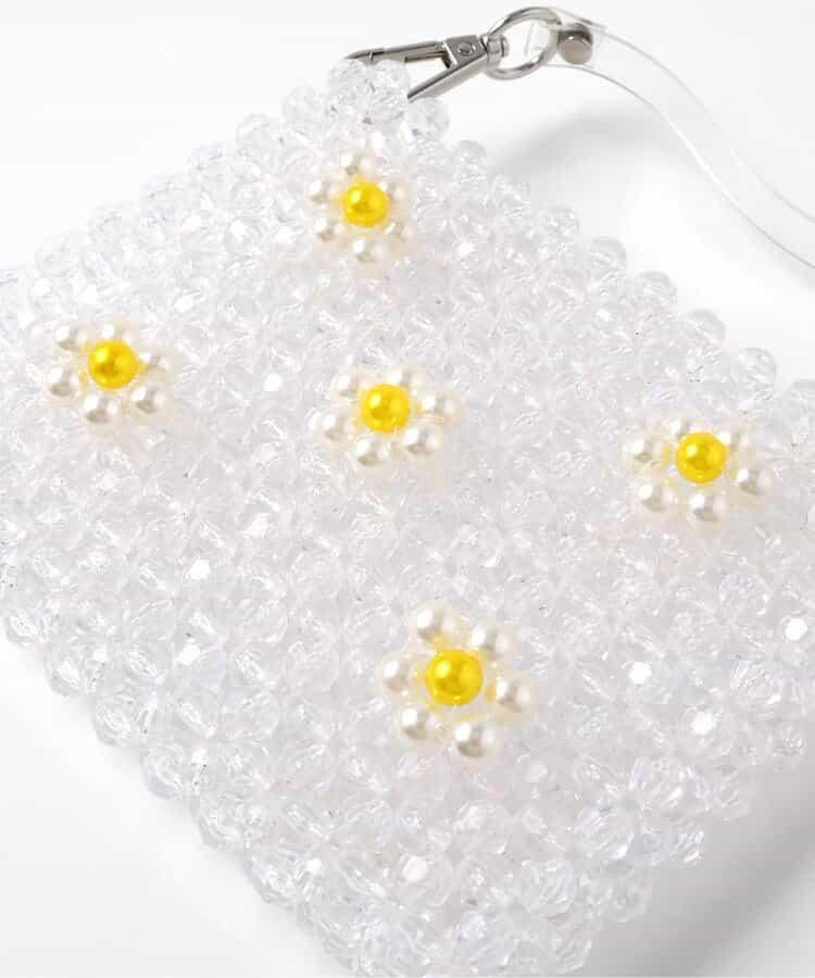 花朵珠子手拿包