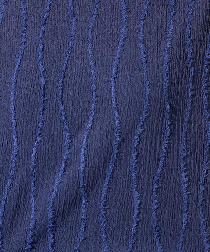 流蘇條紋提花短袖T恤