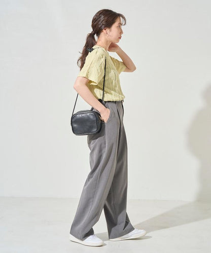 流蘇條紋提花短袖T恤