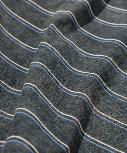 漸變印花 可反穿 圓領 條紋T恤