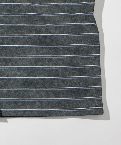 漸變印花 可反穿 圓領 條紋T恤