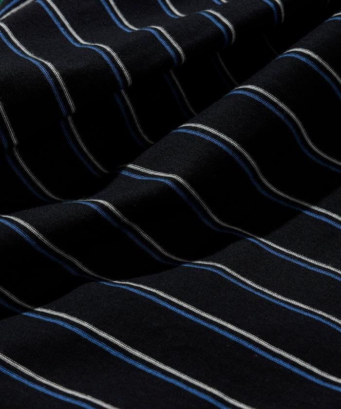 漸變印花 可反穿 圓領 條紋T恤