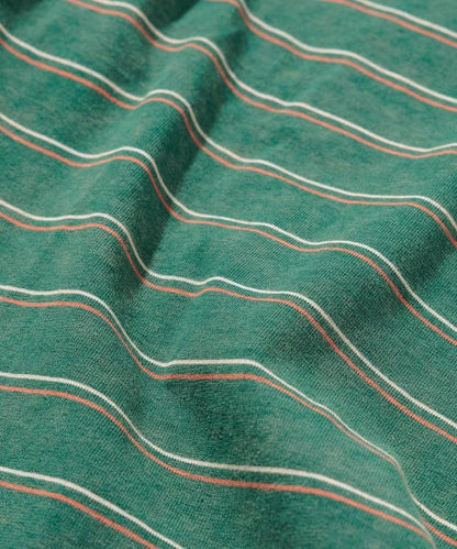 漸變印花 可反穿 圓領 條紋T恤