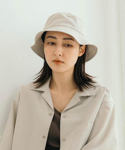 速乾材料 可摺疊 桶帽 亞麻風 居家護理
