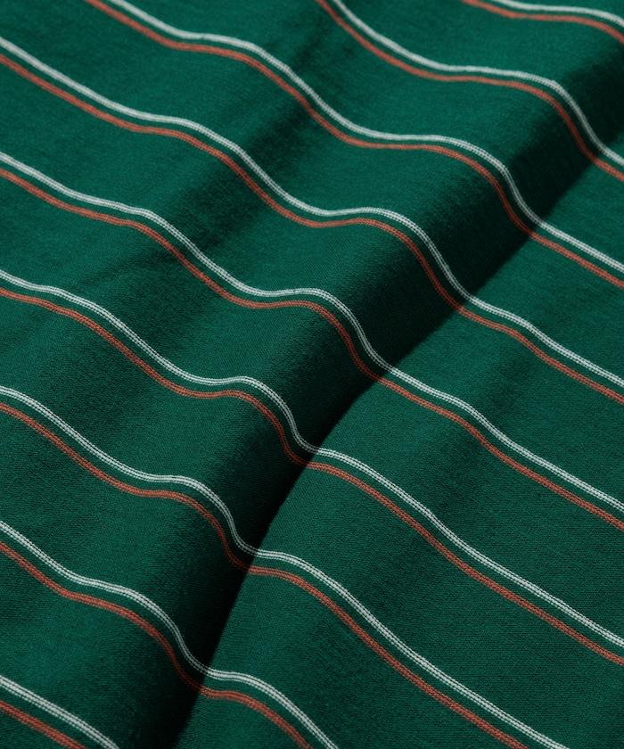 漸變印花 可反穿 圓領 條紋T恤