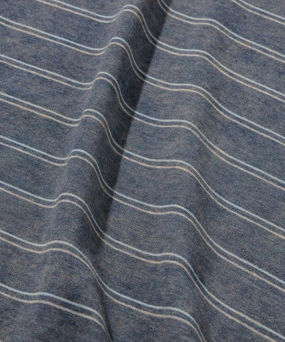 漸變印花 可反穿 圓領 條紋T恤