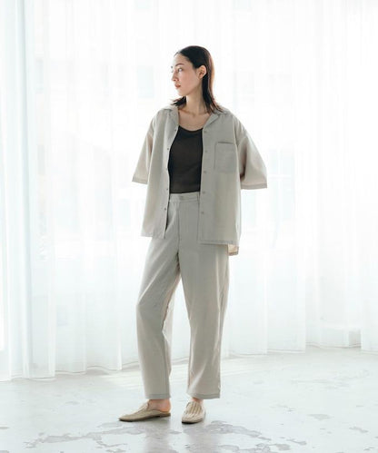 速乾麵料 舒適版型 休閒褲 亞麻風 居家護理