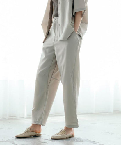 速乾麵料 舒適版型 休閒褲 亞麻風 居家護理