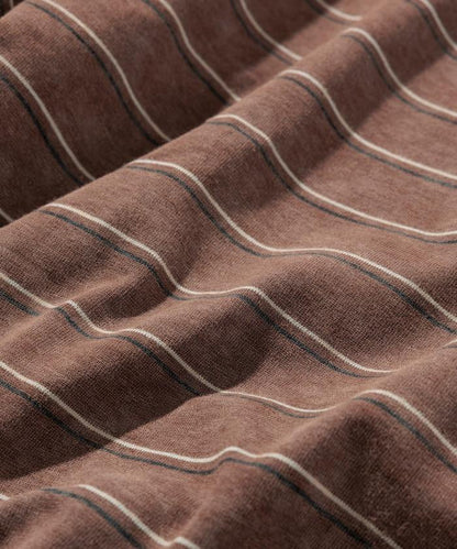 漸變印花 可反穿 圓領 條紋T恤