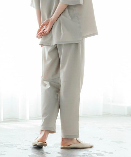 速乾麵料 舒適版型 休閒褲 亞麻風 居家護理