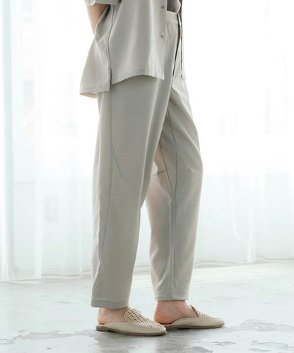 速乾麵料 舒適版型 休閒褲 亞麻風 居家護理