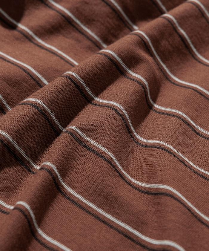 漸變印花 可反穿 圓領 條紋T恤