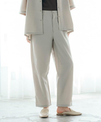 速乾麵料 舒適版型 休閒褲 亞麻風 居家護理