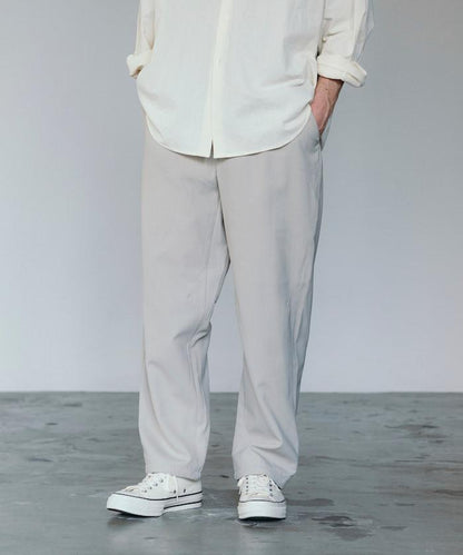 速乾麵料 舒適版型 休閒褲 亞麻風 居家護理