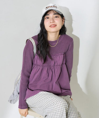 軍裝風連帽領顏料T-shirt