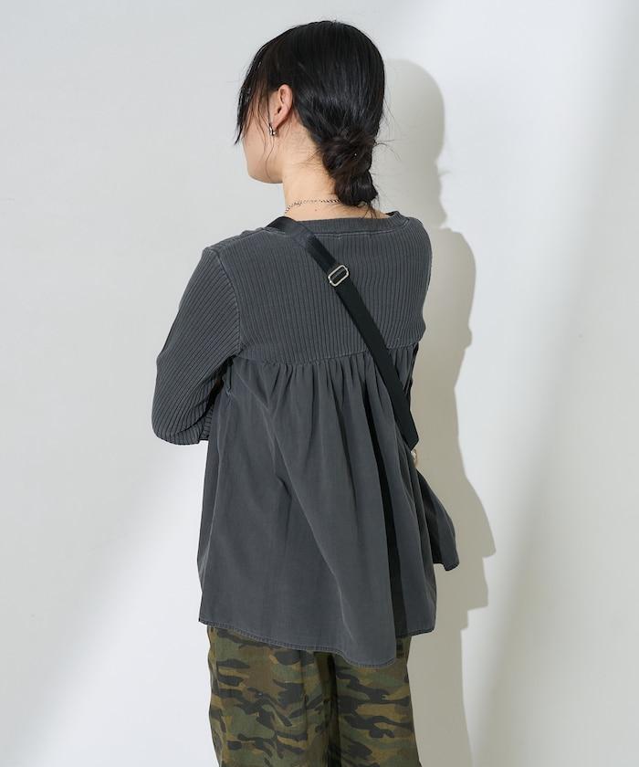 軍裝風連帽領顏料T-shirt